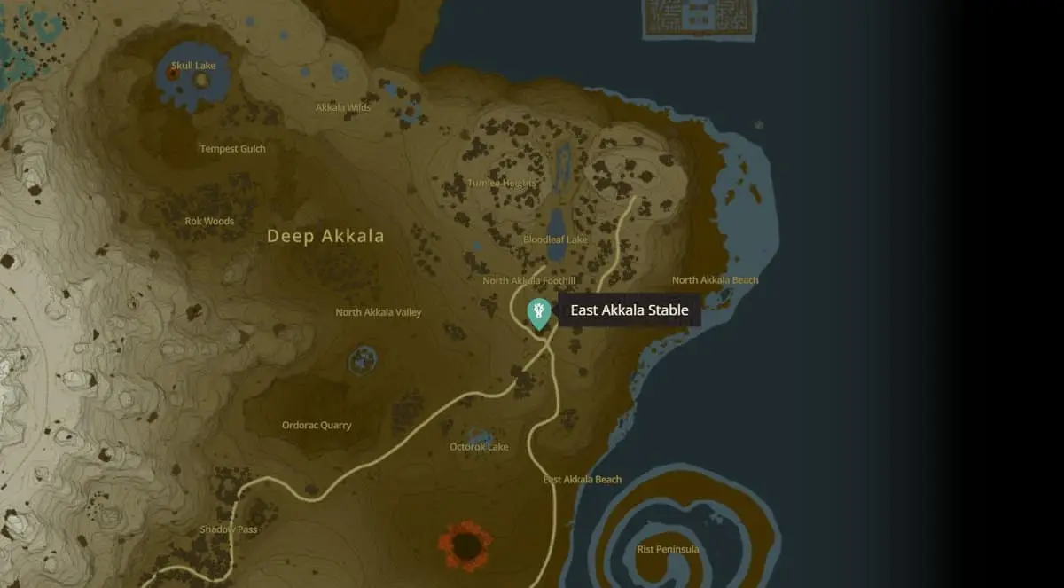 Zelda: Tears Of The Kingdom Emplacements et cartes des écuries