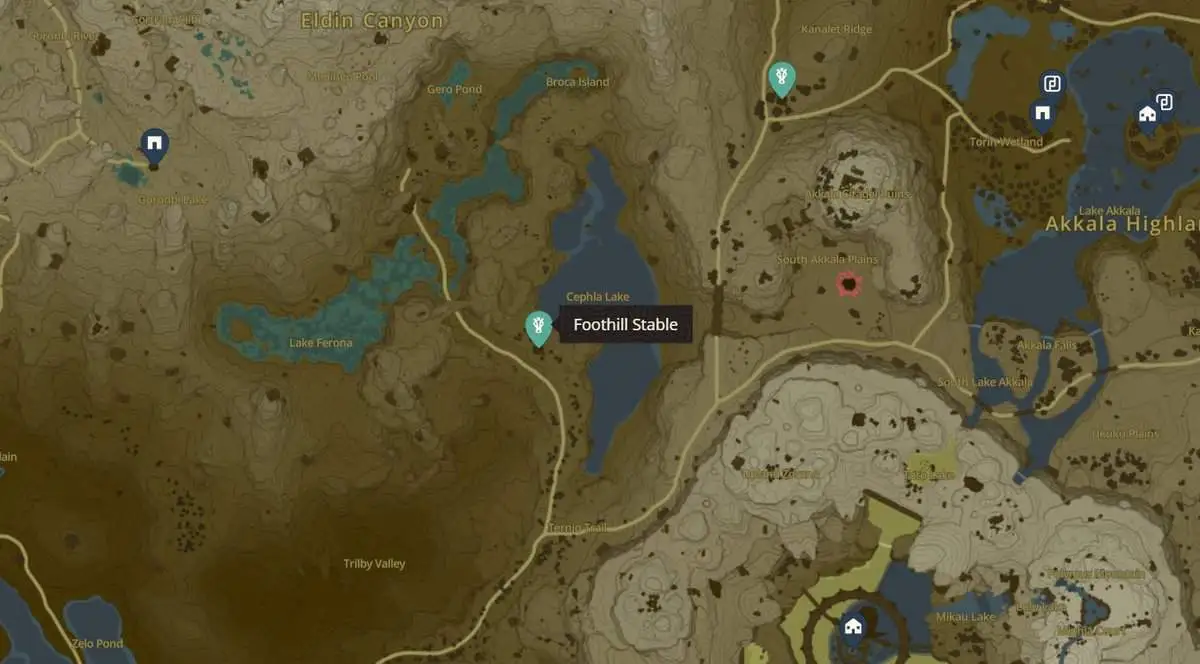 Zelda: Tears Of The Kingdom Emplacements et cartes des écuries