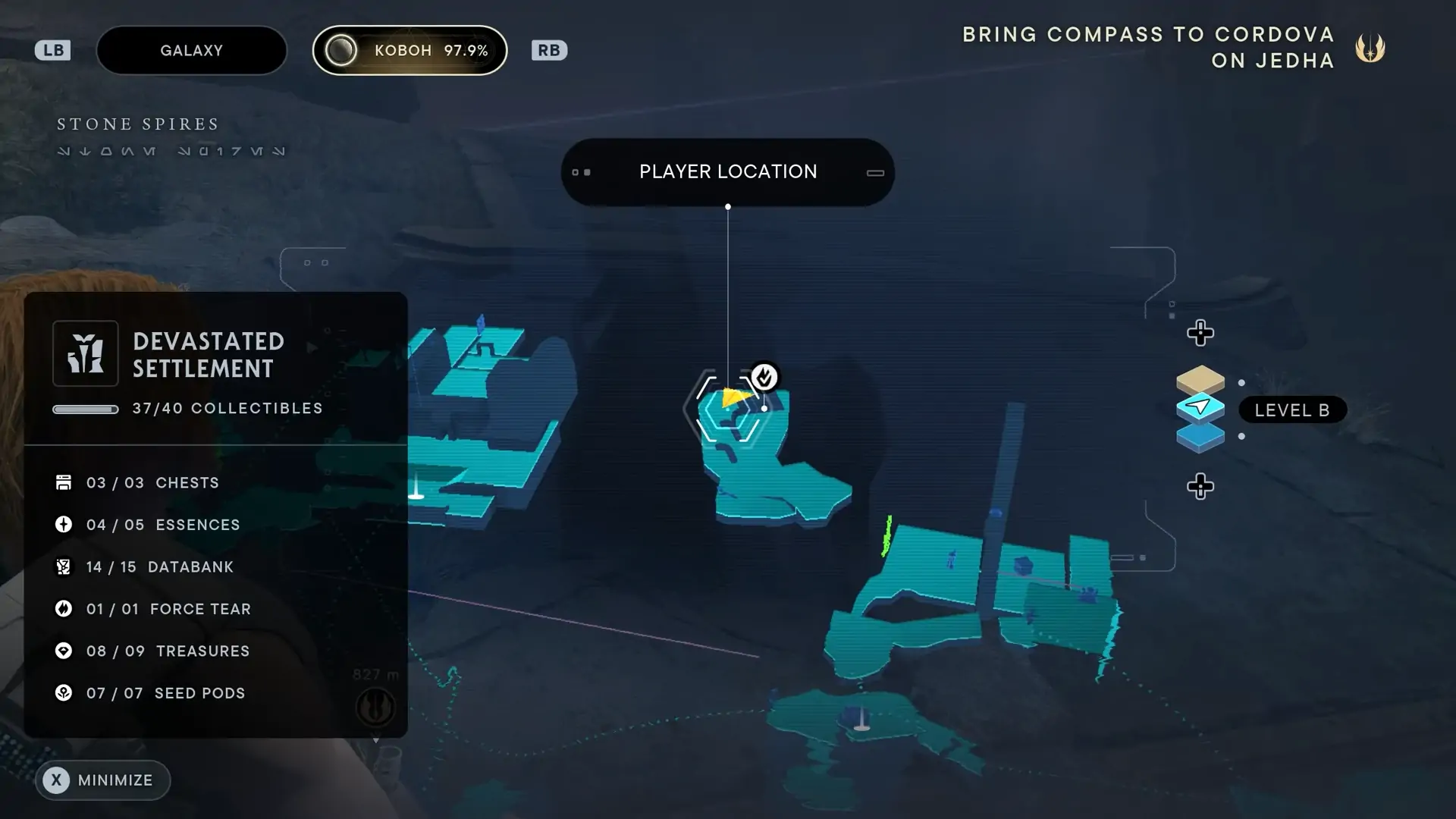 Star Wars Jedi: Emplacements des larmes de Survivor Force