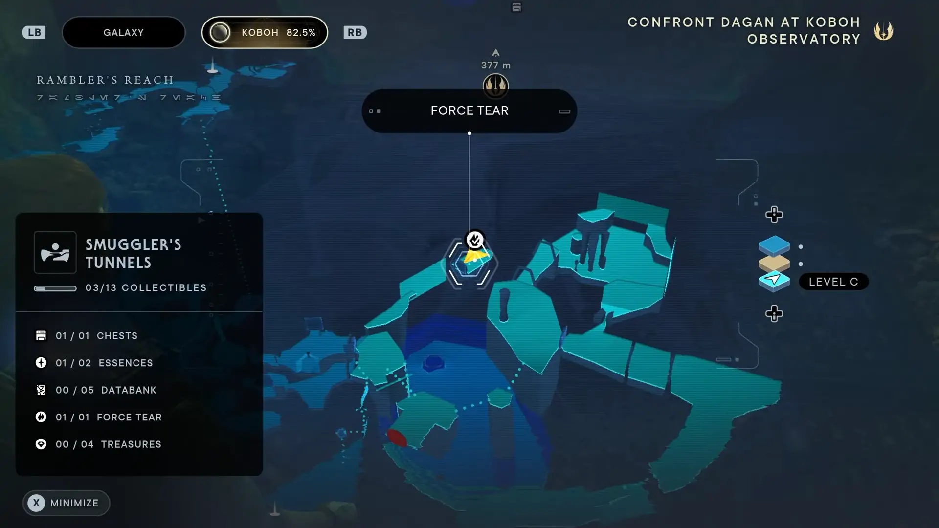 Star Wars Jedi: Emplacements des larmes de Survivor Force