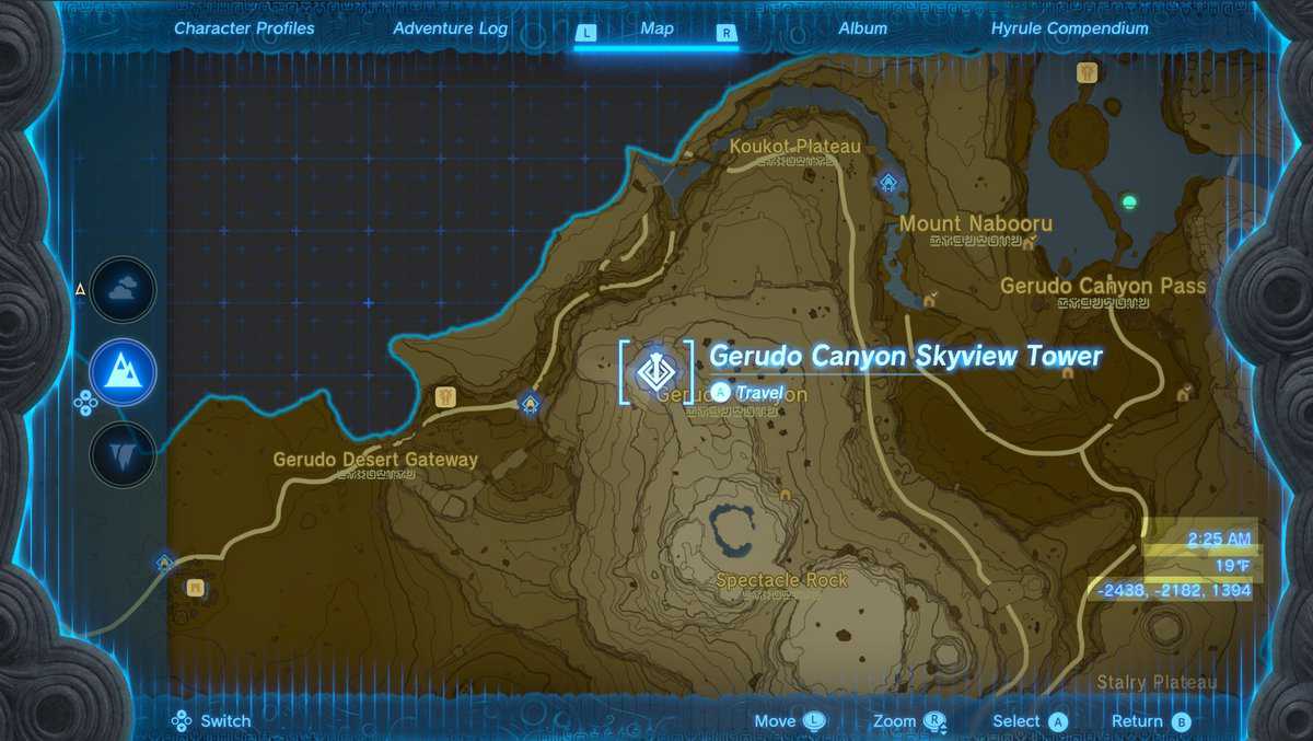zelda totk gerudo canyon skyview tour