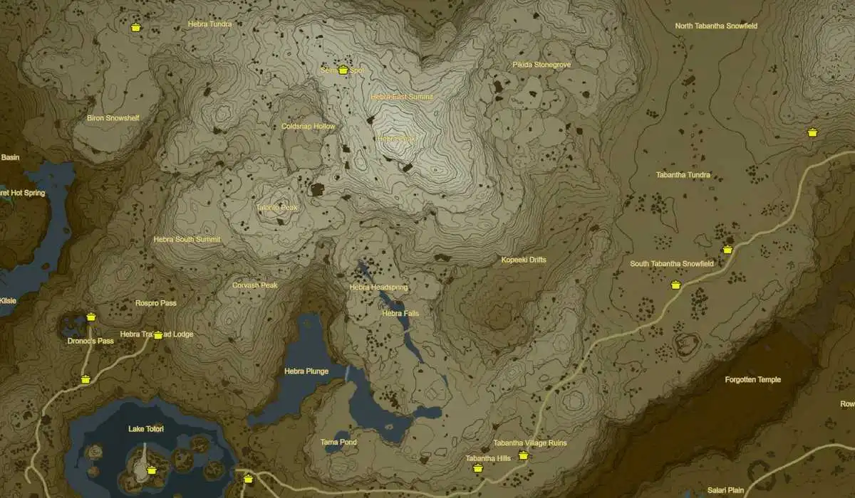 Emplacements des marmites dans Zelda TotK