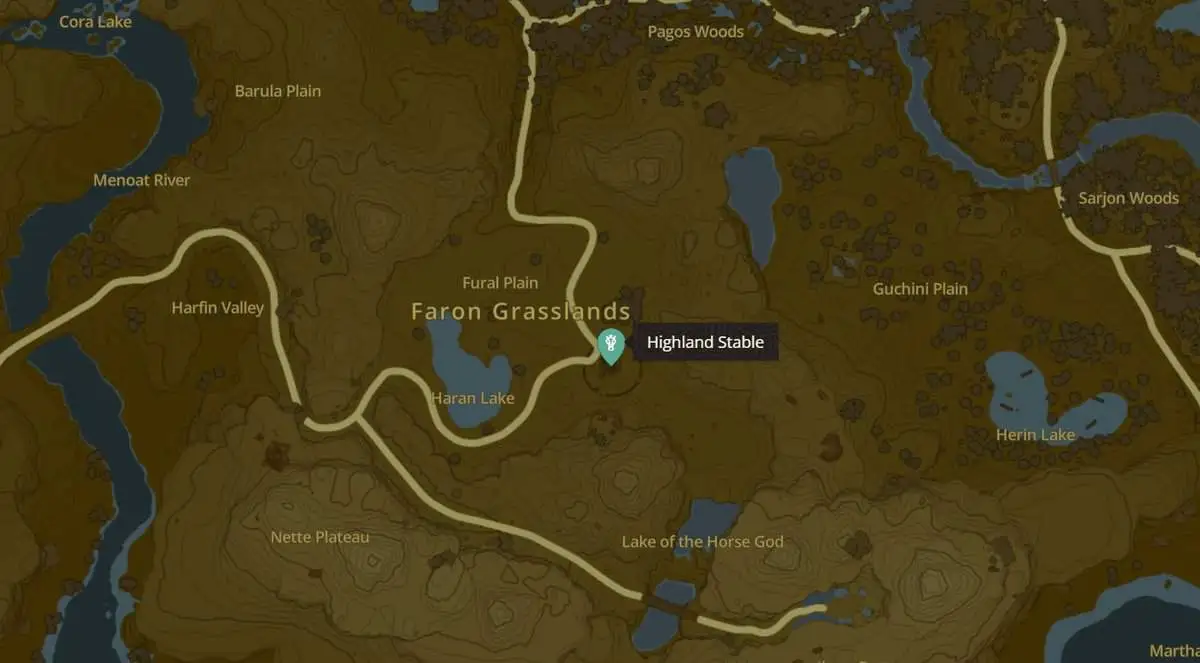 Zelda: Tears Of The Kingdom Emplacements et cartes des écuries