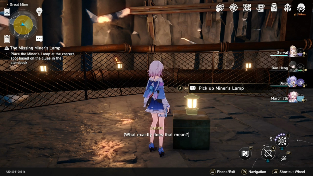 Honkai Star Rail Les taupes aventureuses Missing Miners Lamp