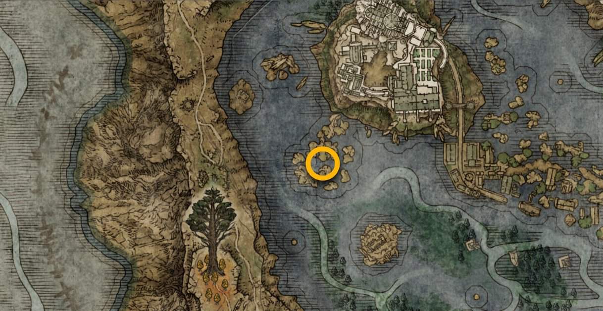 Emplacement de la carte Icerind Hatchet dans Elden Ring
