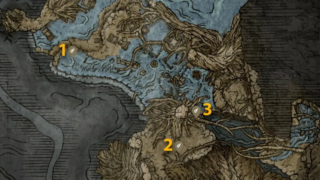 Smithing Stone 4 emplacements cartographiques dans Deeproot Depths à Elden Ring