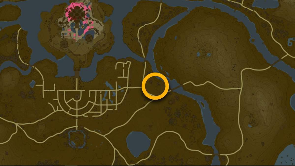 Emplacement de la carte du sanctuaire Yamiyo dans Tears of the Kingdom