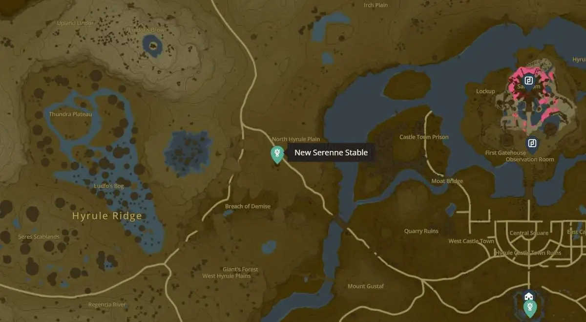 Zelda: Tears Of The Kingdom Emplacements et cartes des écuries