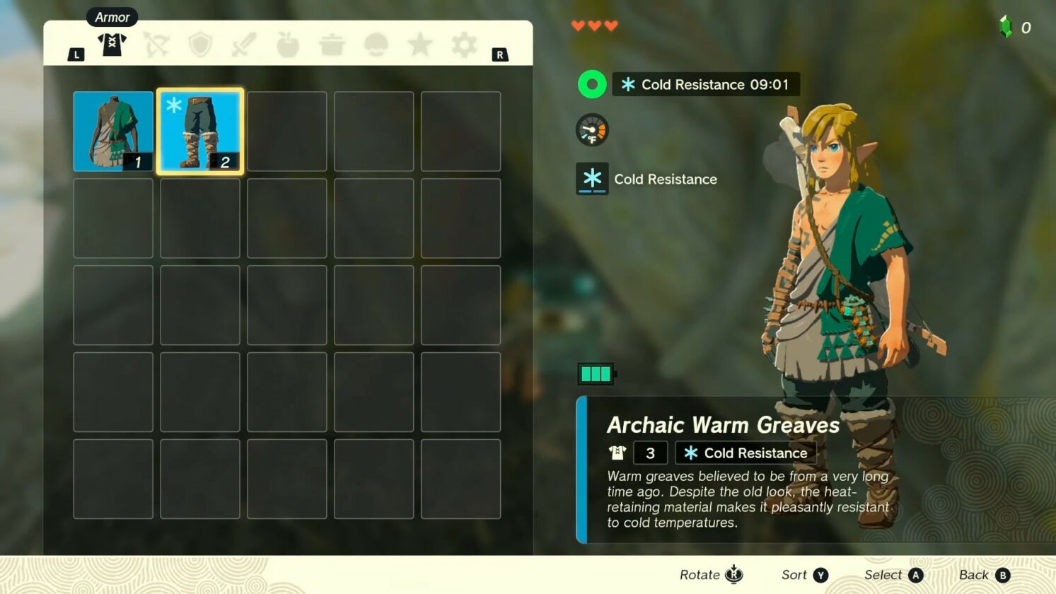Zelda Tears of the Kingdom meilleurs ensembles d'armures de début de partie