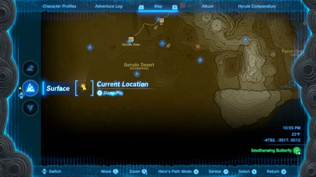 Totk Child Leviathan Fossil Cave Carte de localisation