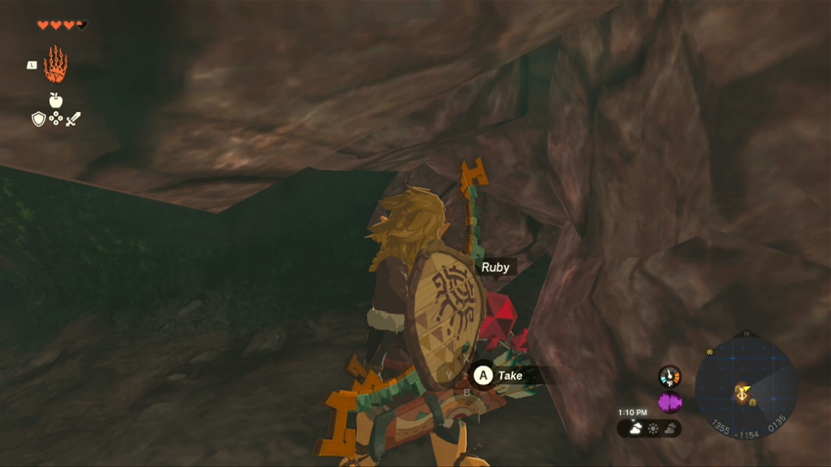Totk Easy Money Trouver un rubis dans une grotte
