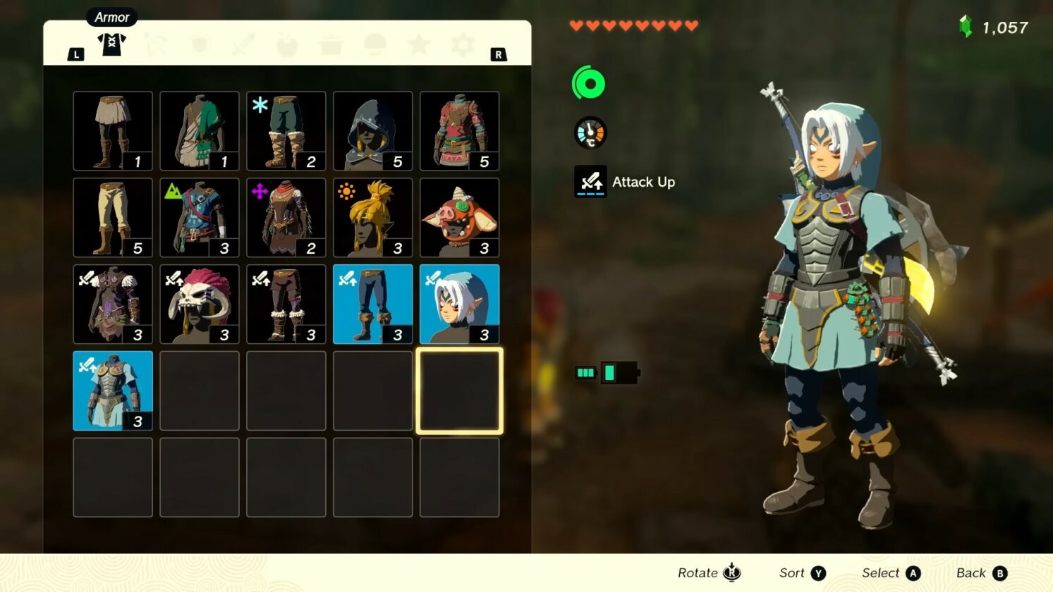 Zelda Tears of the Kingdom meilleurs ensembles d'armures de début de partie