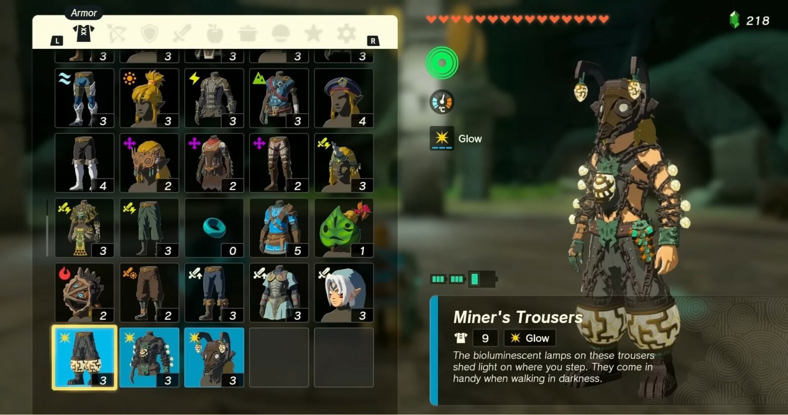 Zelda Tears of the Kingdom meilleurs ensembles d'armures de début de partie