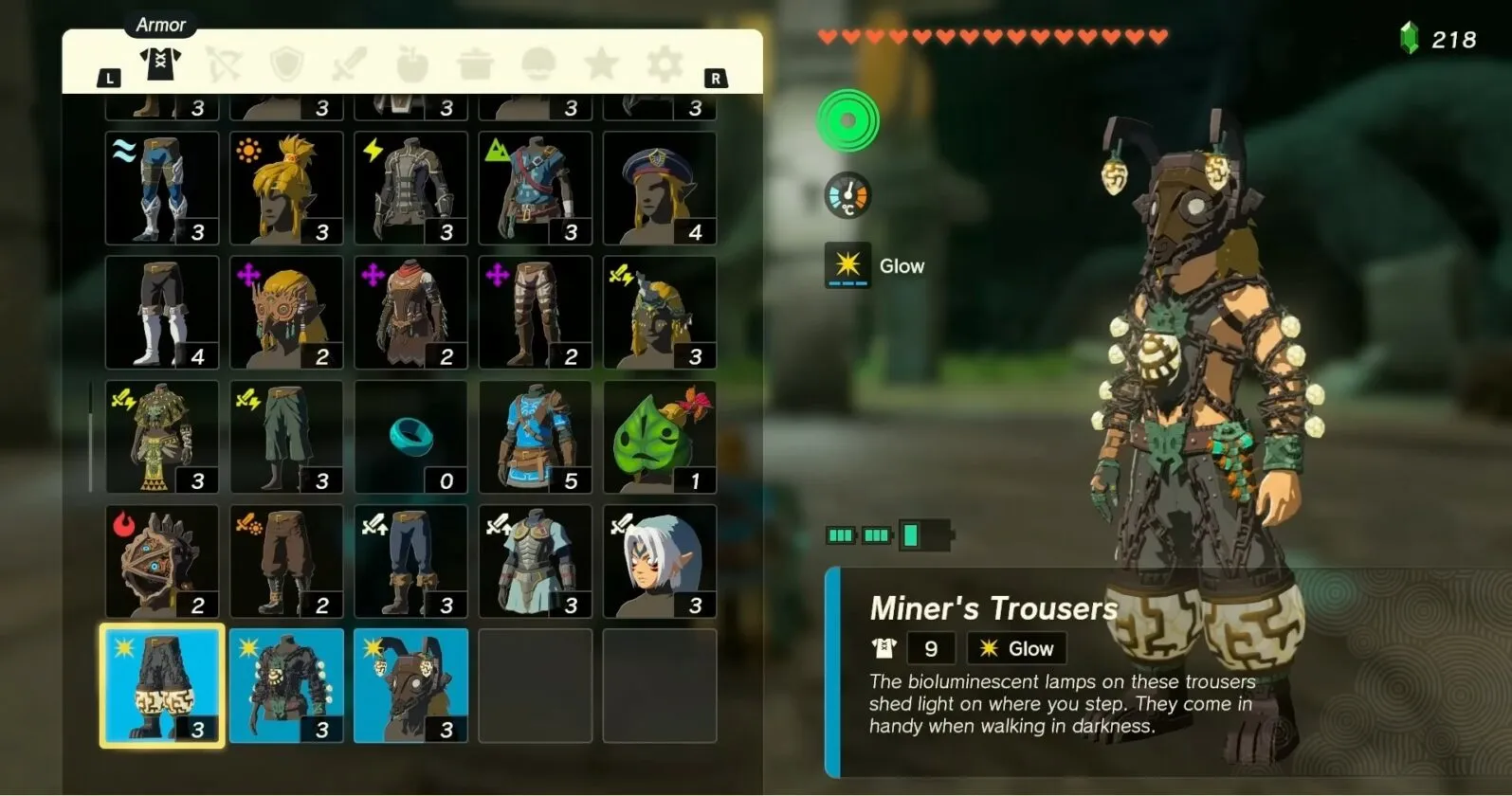 Zelda Tears of the Kingdom meilleurs ensembles d'armures de début de partie