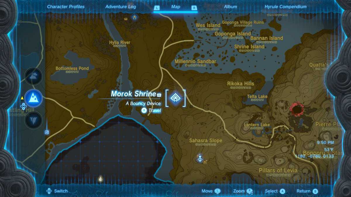 emplacement du sanctuaire de zelda totk morok