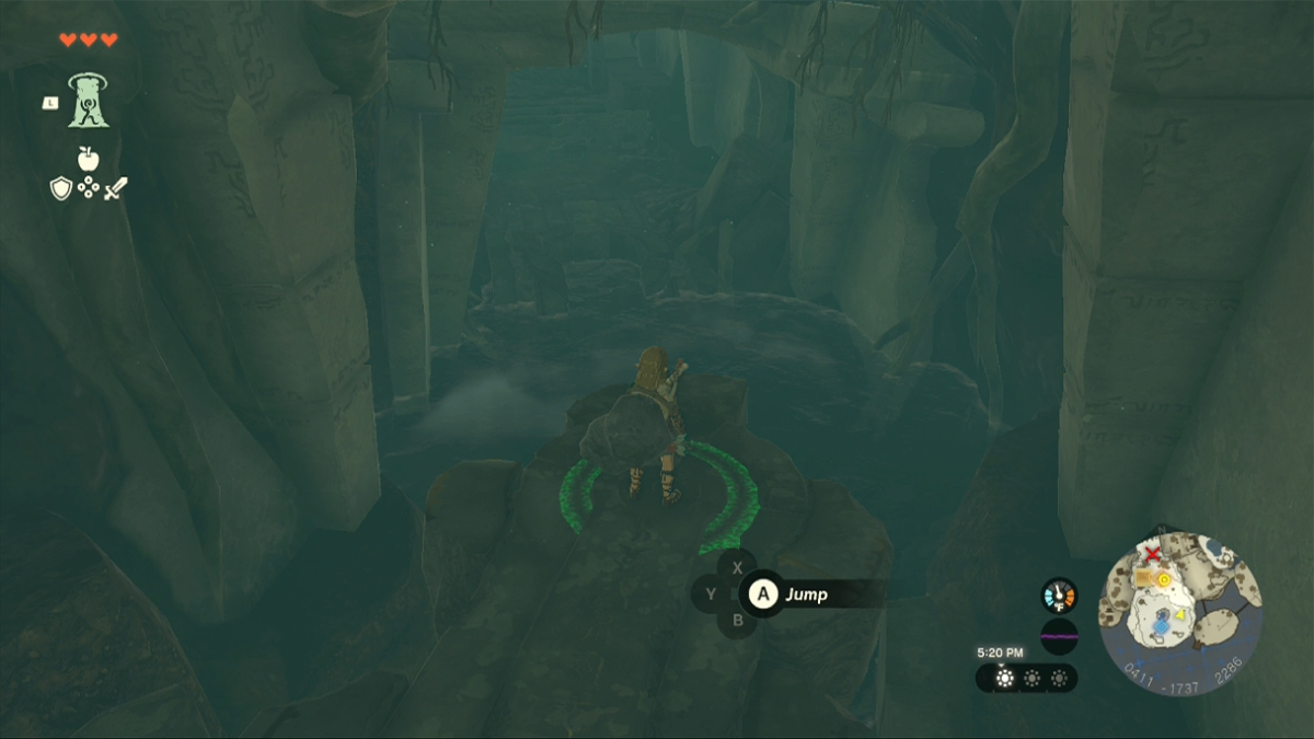 Totk Room Of Awakening Sortie secrète par le plafond