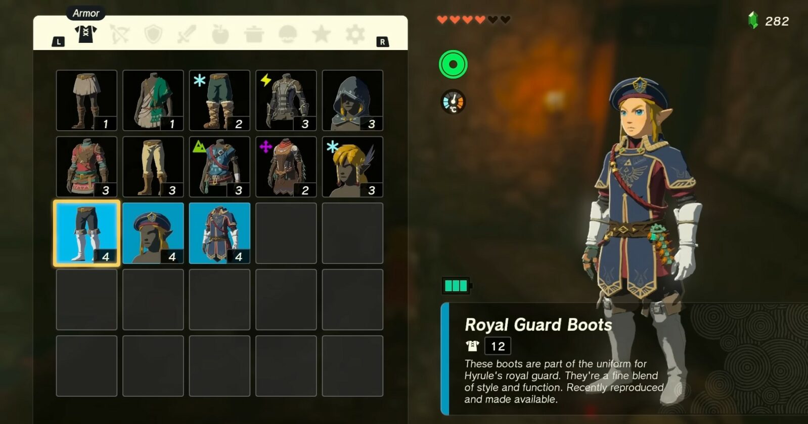 Zelda Tears of the Kingdom meilleurs ensembles d'armures de début de partie