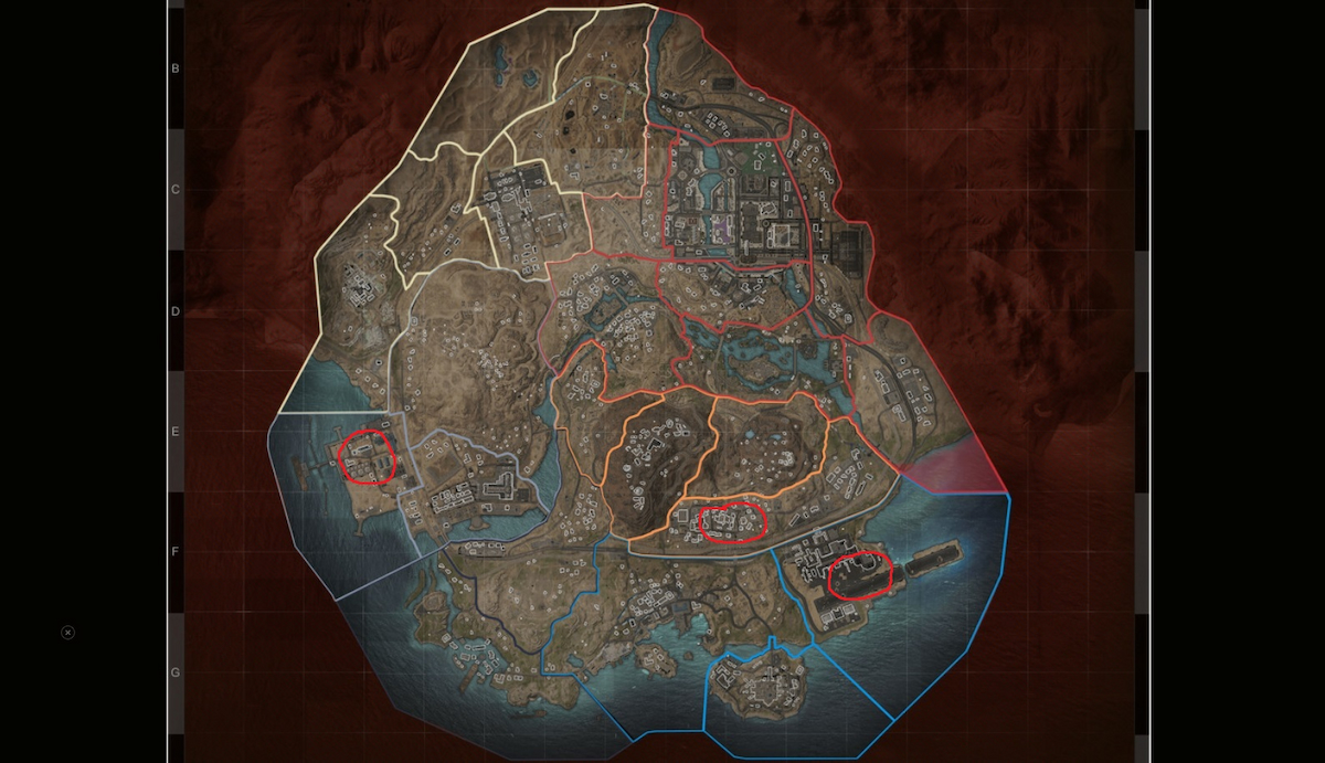 Carte de la zone de guerre avec les emplacements des hélicoptères lourds marquésComment obtenir et utiliser du carburant pour hélicoptère lourd dans la DMZ
