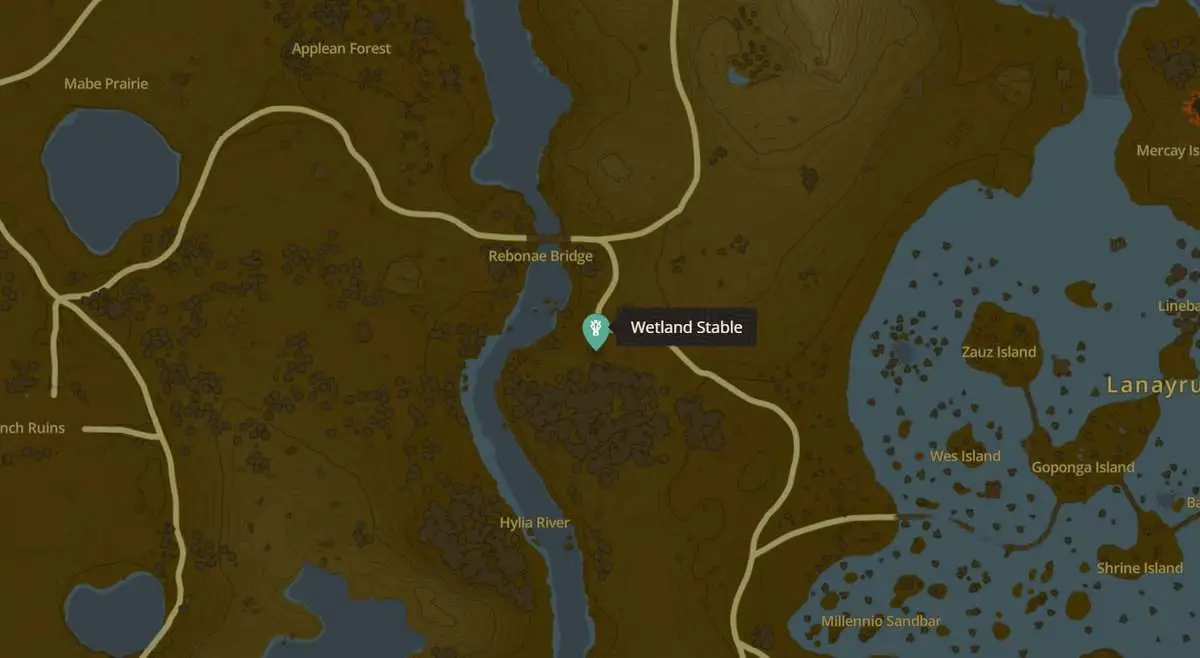 Zelda: Tears Of The Kingdom Emplacements et cartes des écuries