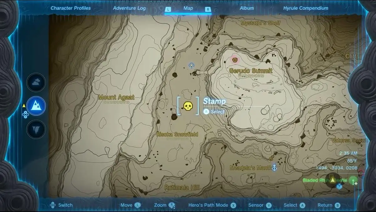 Zelda: Tears Of The Kingdom Emplacements de Lynel