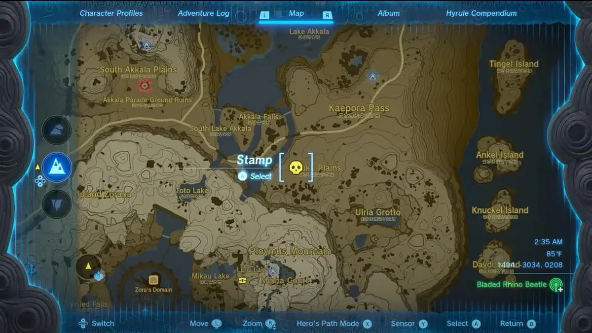 Zelda: Tears Of The Kingdom Emplacements de Lynel