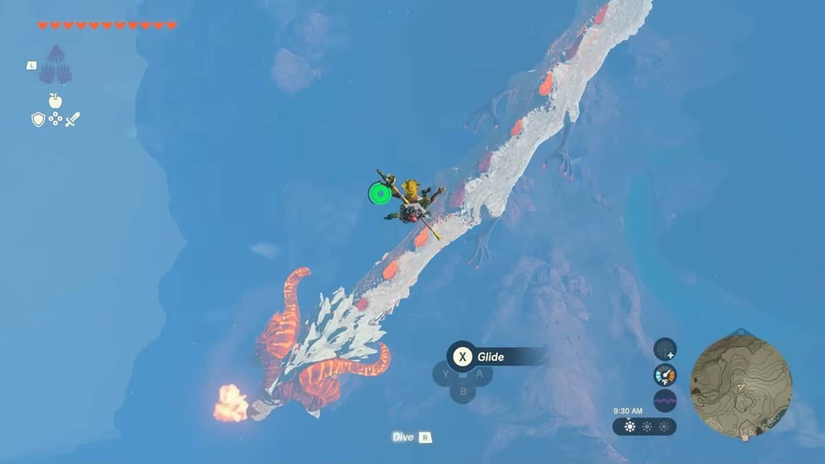 Emplacement de Dinraal - Zelda : Tears Of The Kingdom