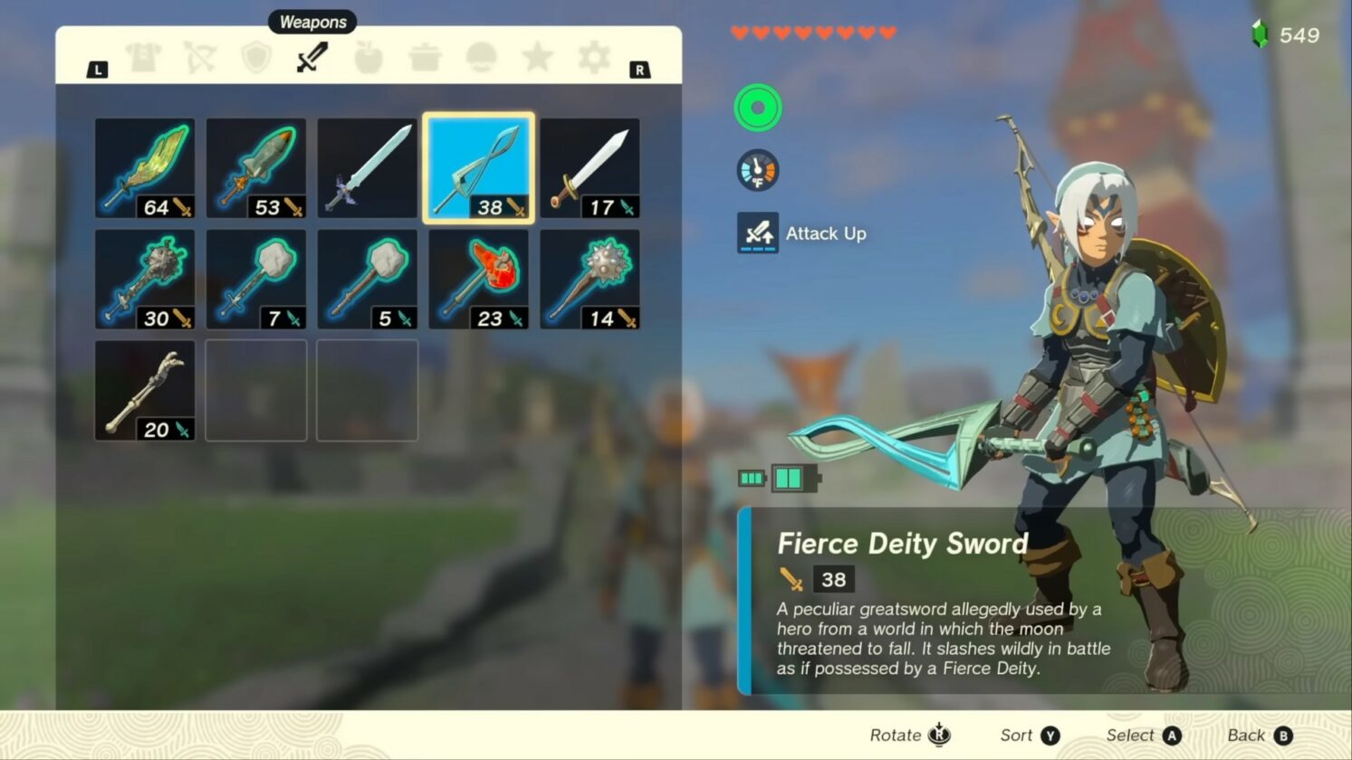 Meilleures premières armes de Zelda: Tears Of The Kingdom