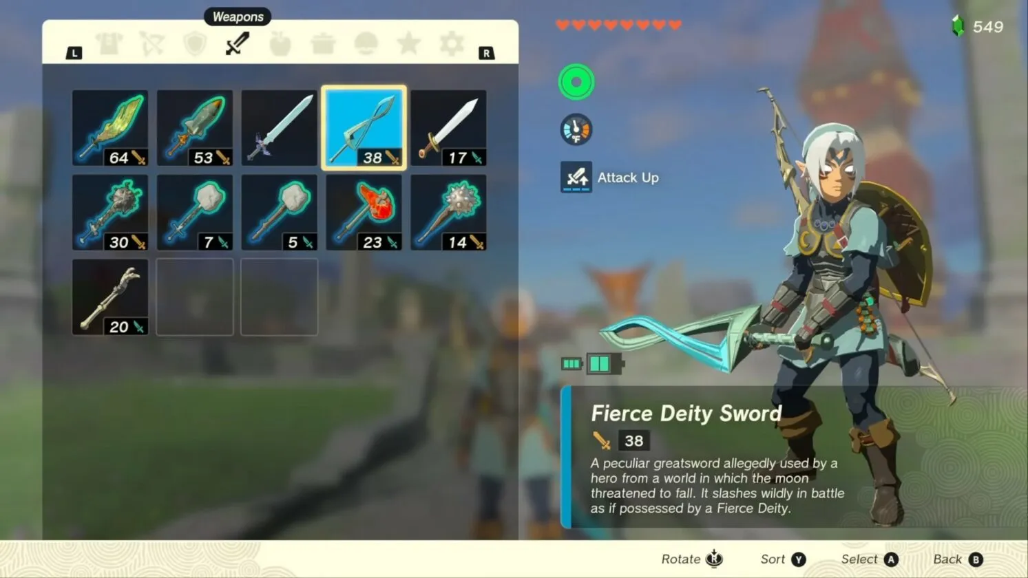 Meilleures premières armes de Zelda: Tears Of The Kingdom