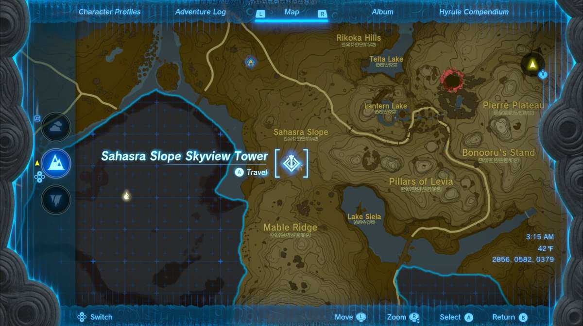 zelda totk sahasra pente skyview tour emplacement