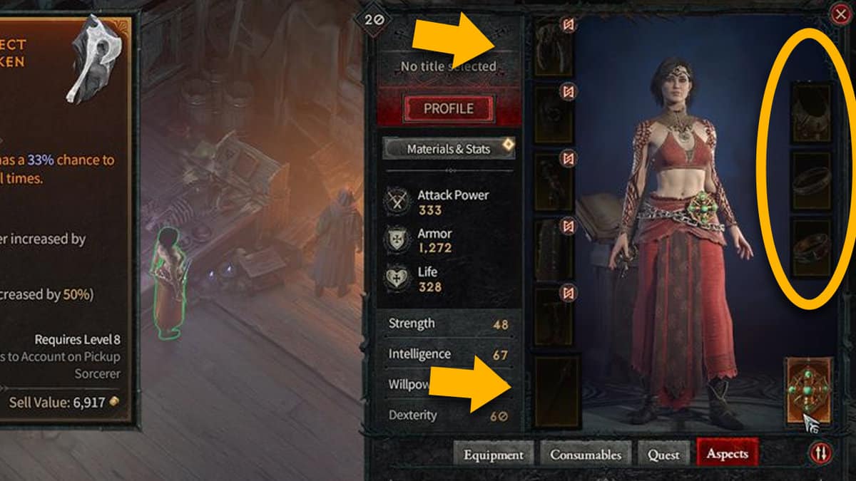 Types d'emplacements d'objets - Diablo 4