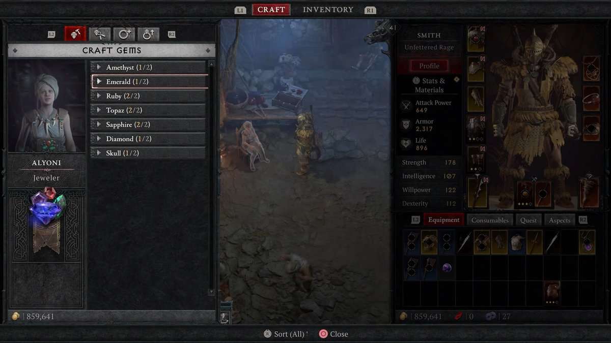 Comment insérer et supprimer des gemmes - Diablo 4