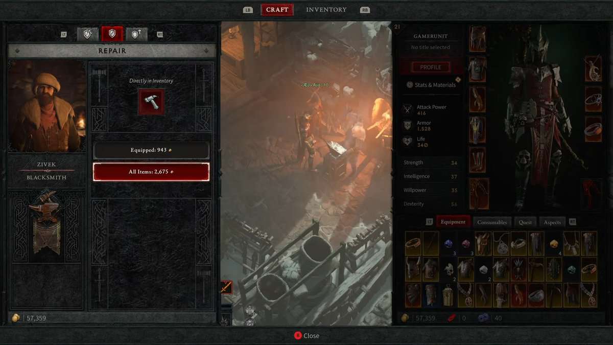 L'artisanat dans Diablo 4