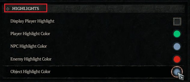 Comment mettre en évidence les éléments interactifs - Diablo 4