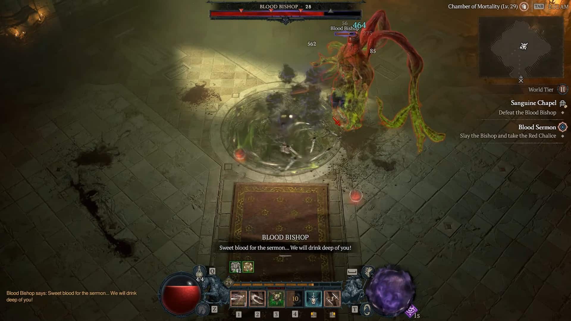 Le Boss Blood Bishop - Diablo 4