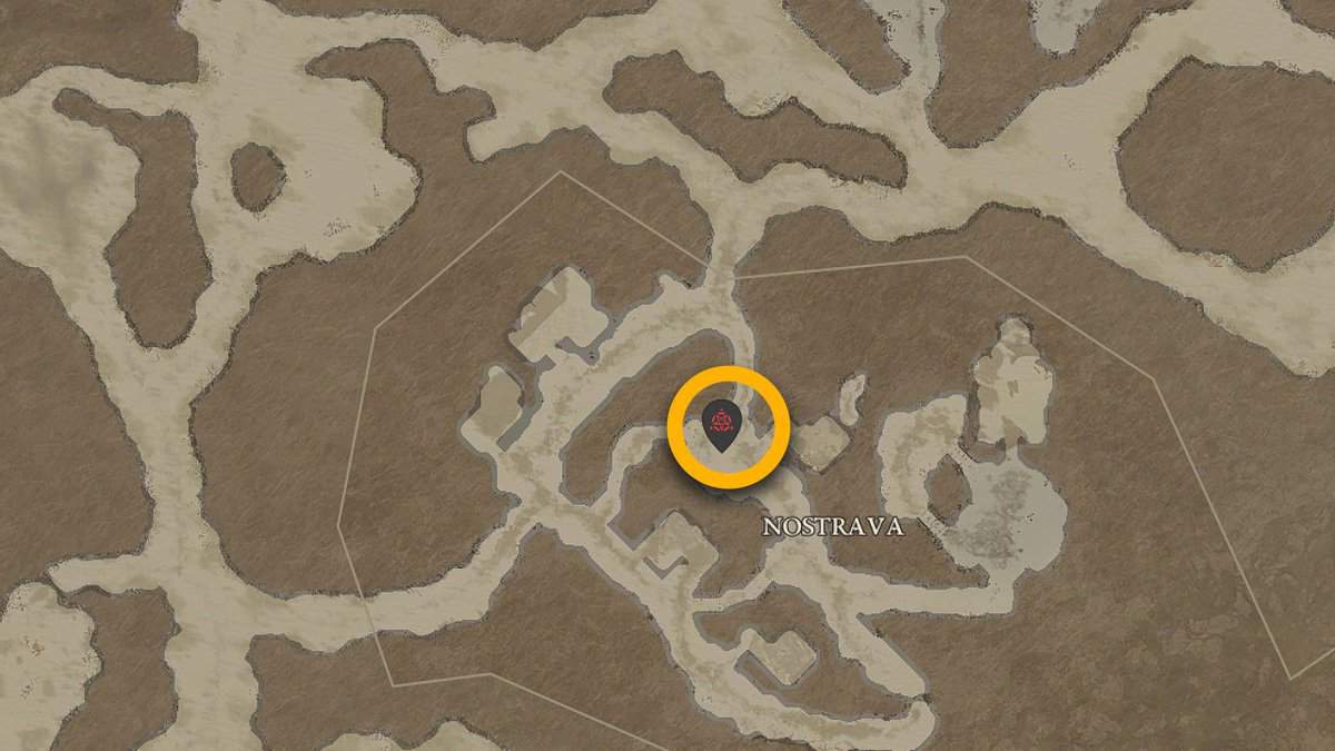Emplacement de la forteresse de Nostrava dans Diablo 4