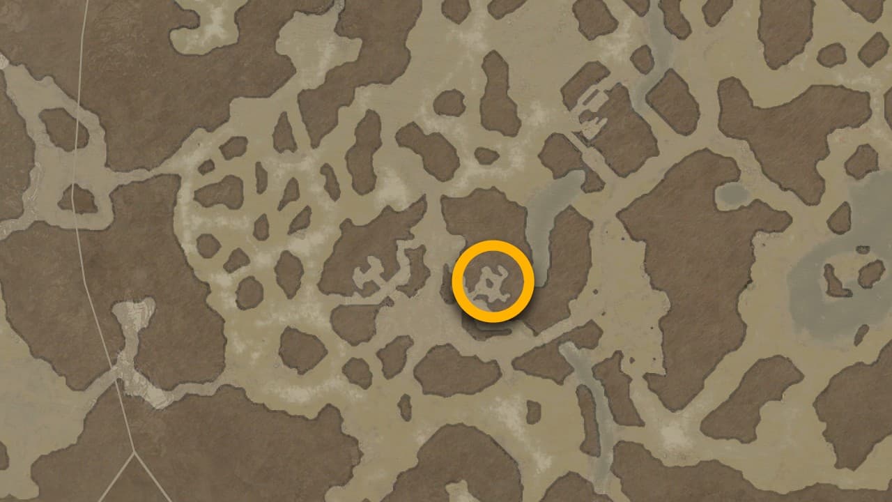 Emplacement de la carte du pourvoyeur de curiosité de Galey Valley dans Diablo 4