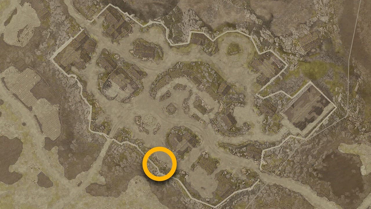 Emplacement de la carte Emerald Chase Purveyor of Curiosity dans Diablo 4