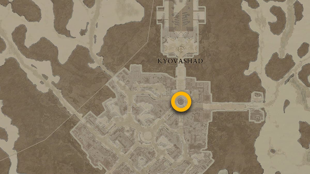 Emplacement de la carte World Tier Statue dans Diablo 4