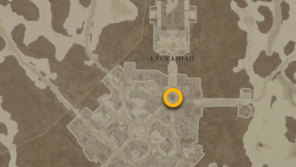 Emplacement de la carte World Tier Statue dans Diablo 4