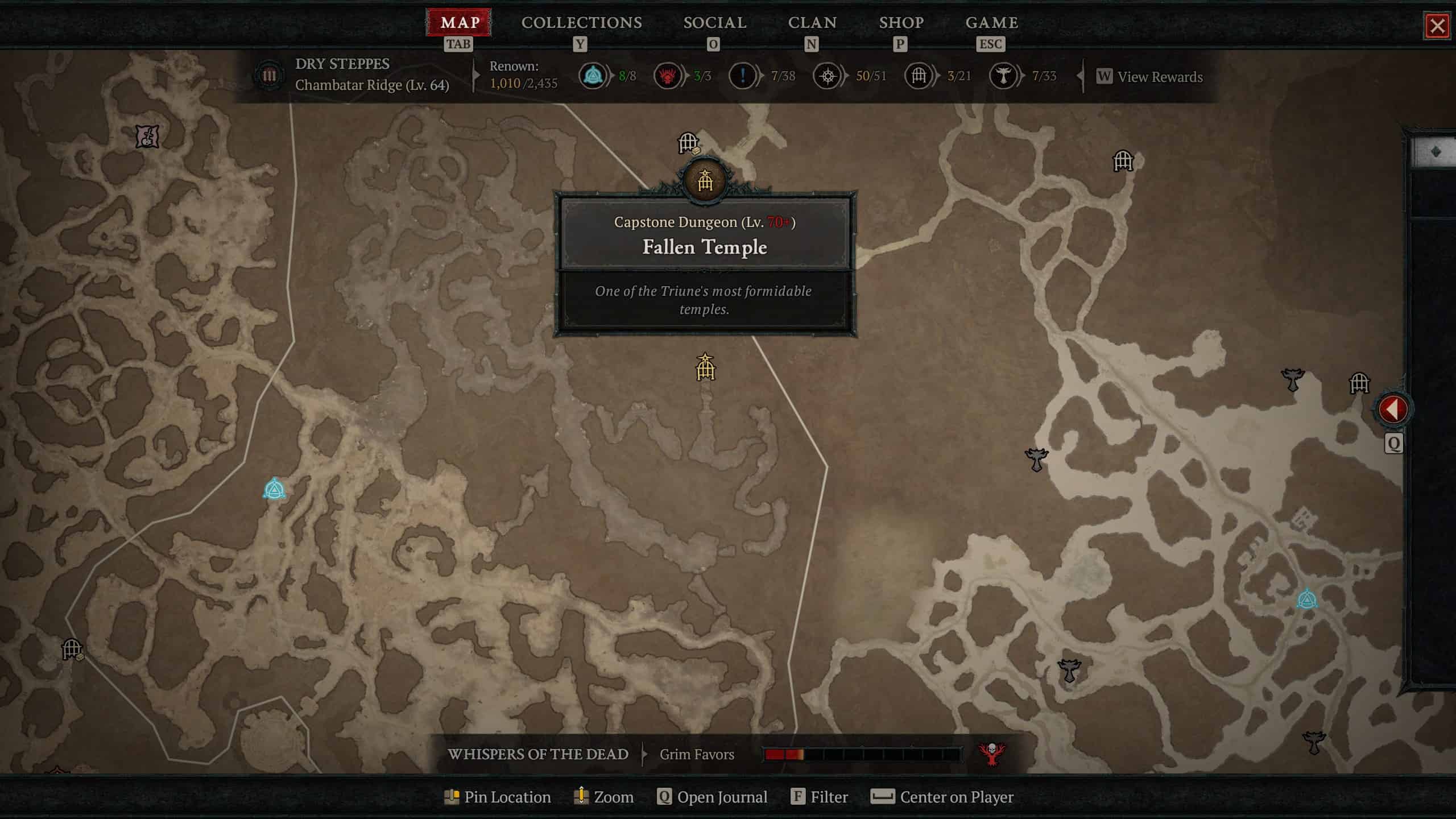 Donjon Capstone de Diablo 4 : Temple déchu