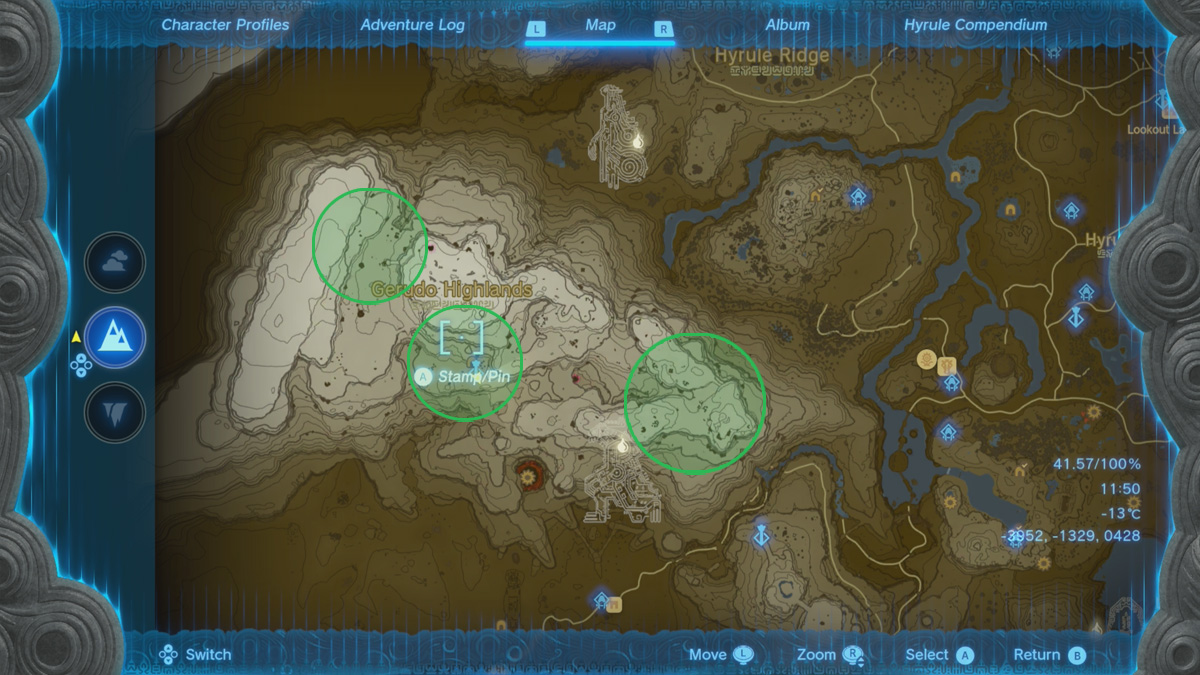 Larmes du Royaume Gerudo Chillshroom Map