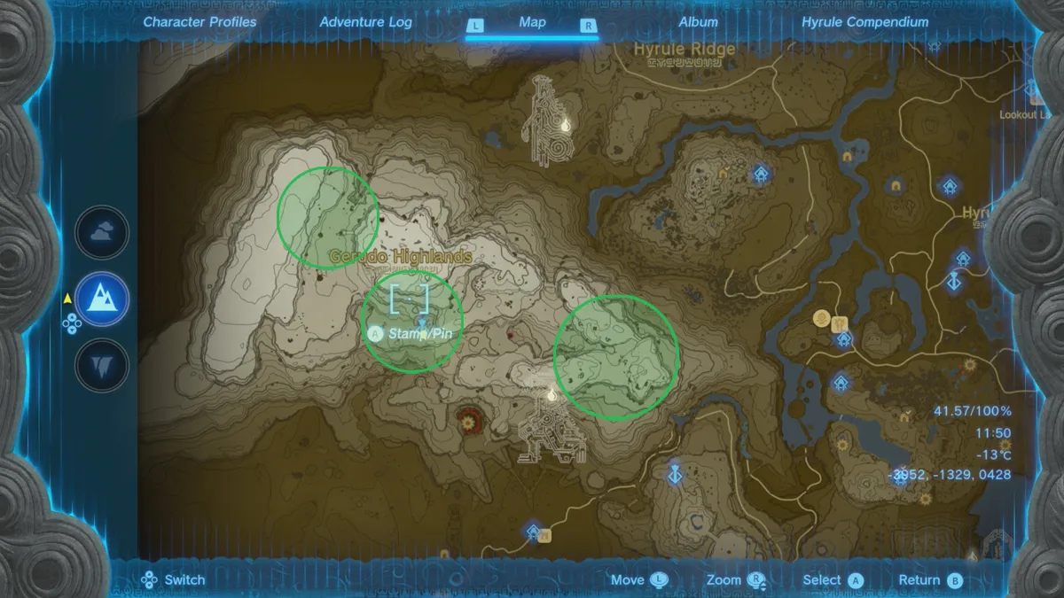 Larmes du Royaume Gerudo Chillshroom Map