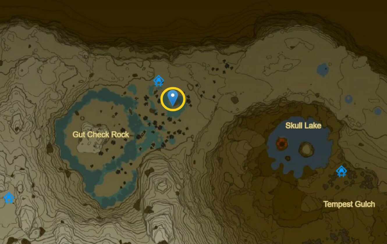 Gut Check Rock Royal Halberd emplacement dans Zelda TotK