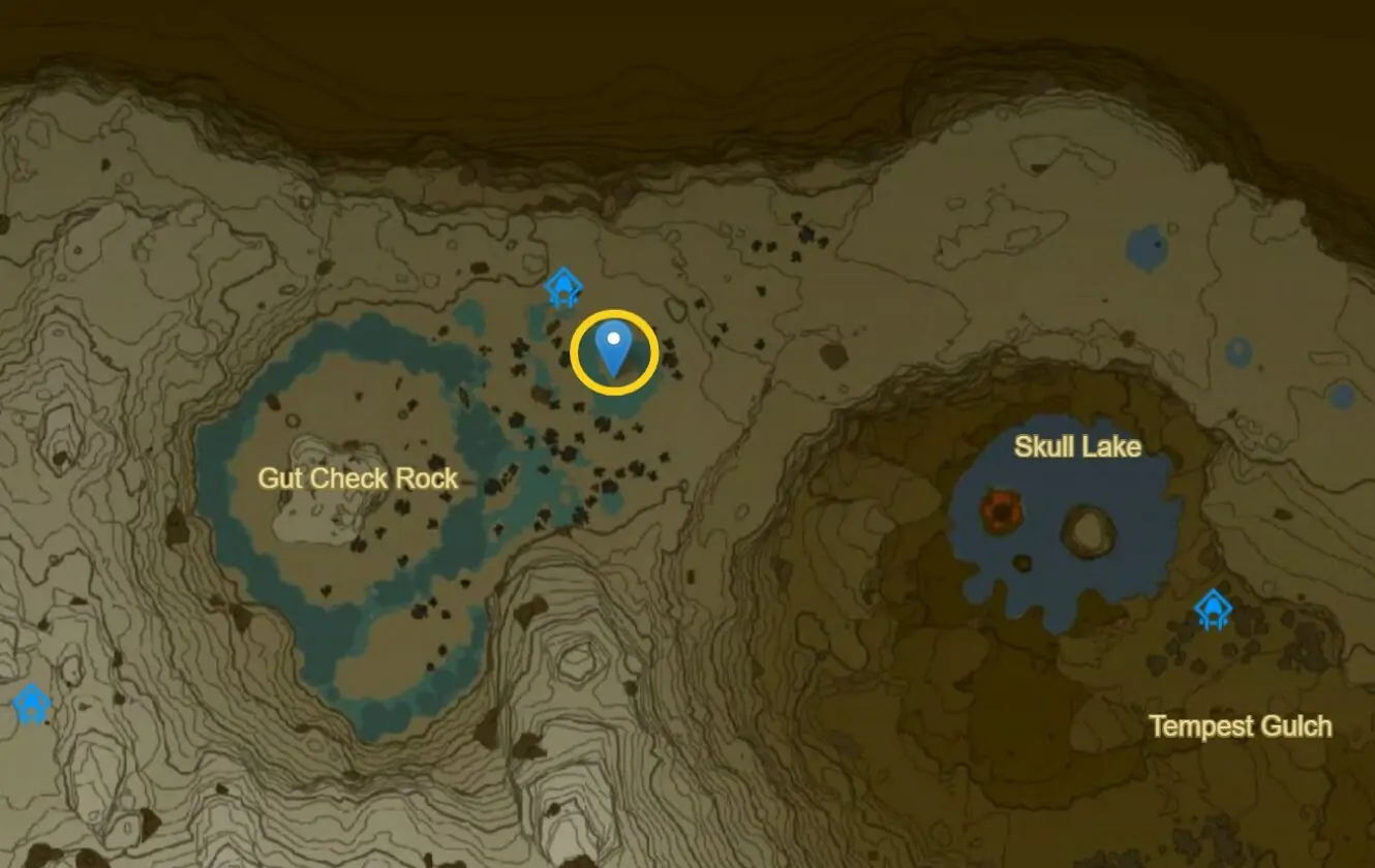 Gut Check Rock Royal Halberd emplacement dans Zelda TotK