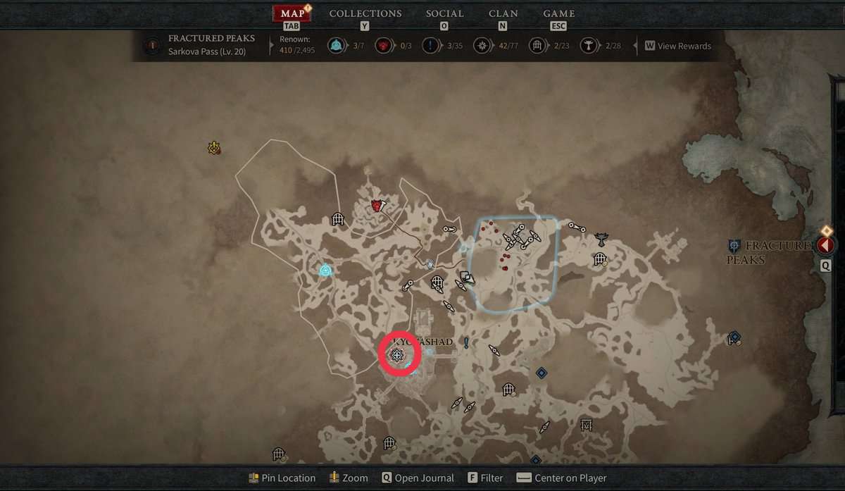 Emplacement de la bijouterie dans Diablo 4