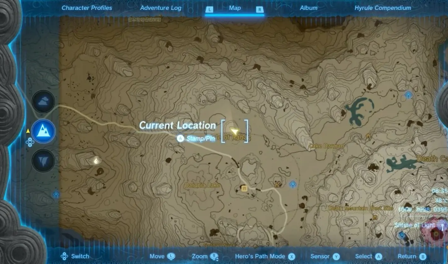 Emplacement du personnel de Jiotak Shrine Magic à Zelda TotK