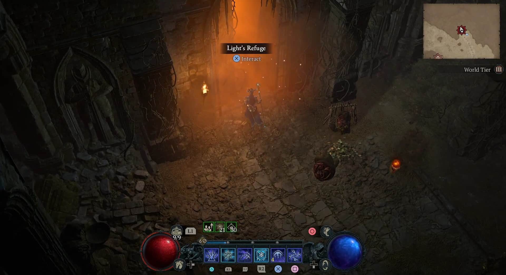 Donjon du refuge de la lumière - Diablo 4