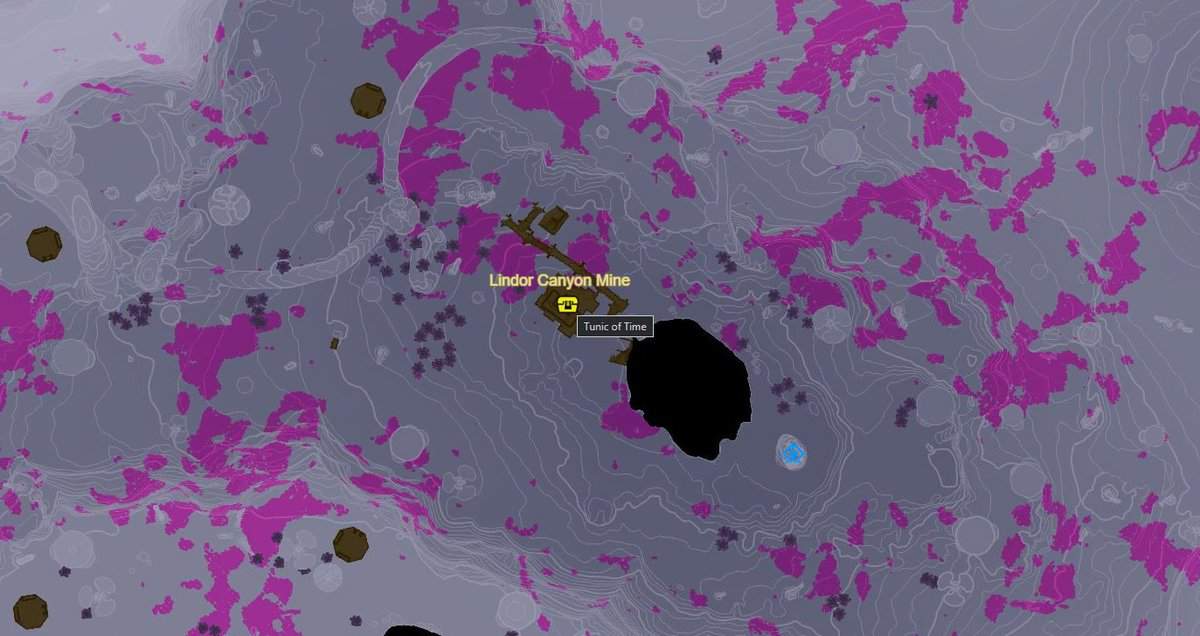 Emplacement de la mine Lindor Canyon à Zelda TotK