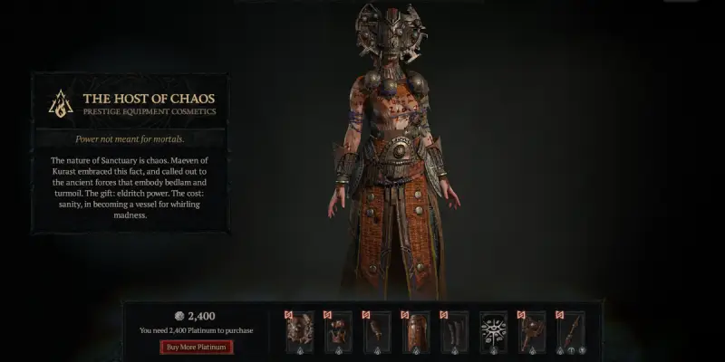 Comment obtenir l'ensemble d'armure Host of Chaos dans Diablo 4