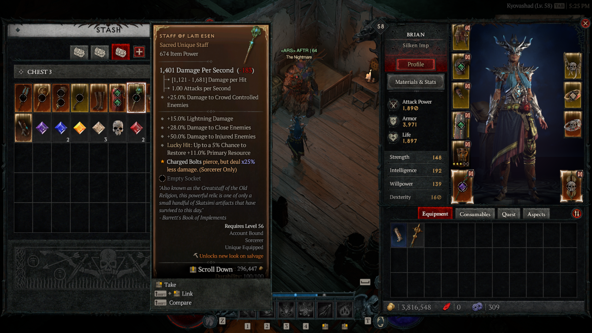 Comment obtenir le bâton de Lam Esen dans Diablo 4